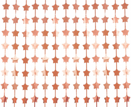 Obrázek Party závěs metalický rose gold - hvězdičky 100 x 200 cm
