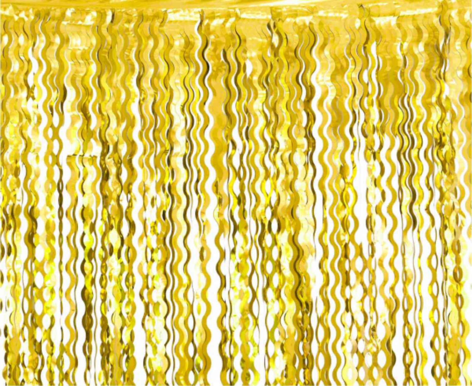 Party závěs metalický zlatý - spirály 100 x 200 cm