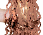 Obrázok z Party záves metalický rose gold - špirály 100 x 200 cm