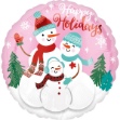 Obrázok z Fóliový balónik vianočné snehuliaci - Happy Holidays 45 cm