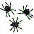 Obrázek Halloweenská dekorace zeleno-černý pavouci -  8 ks