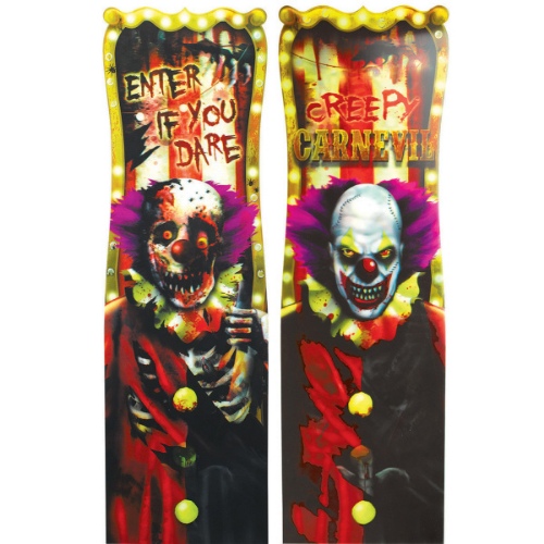 Levně Halloweenská dekorace měnící Creepy Carnival - obraz 94 x 30 cm