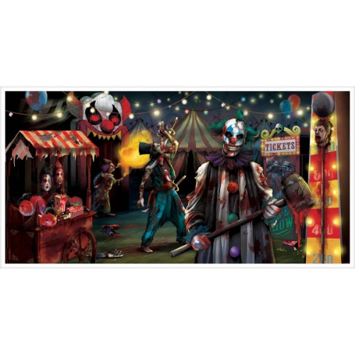 Levně Halloweenská dekorace banner Creepy Carnival - 165 x 85 cm
