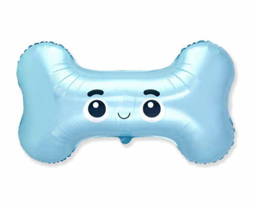 Levně Foliový balonek - kost modrá - 61 cm
