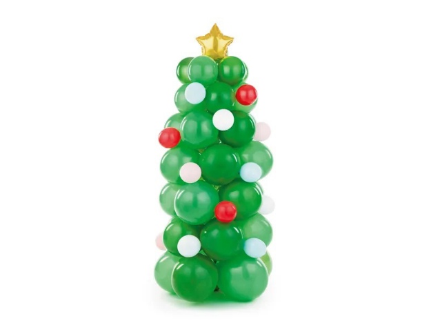 Obrázek z Balonková dekorace Vánoční strom - 65 ks - 65x161 cm 