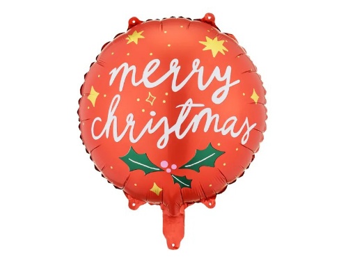 Levně Foliový balonek Merry Christmas červený - 45 cm