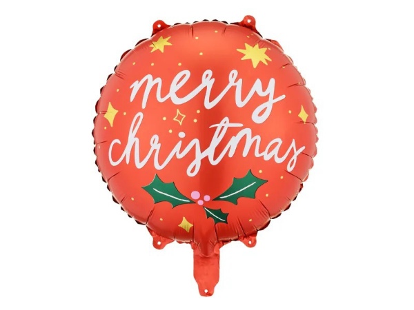 Foliový  balonek Merry Christmas červený - 45 cm