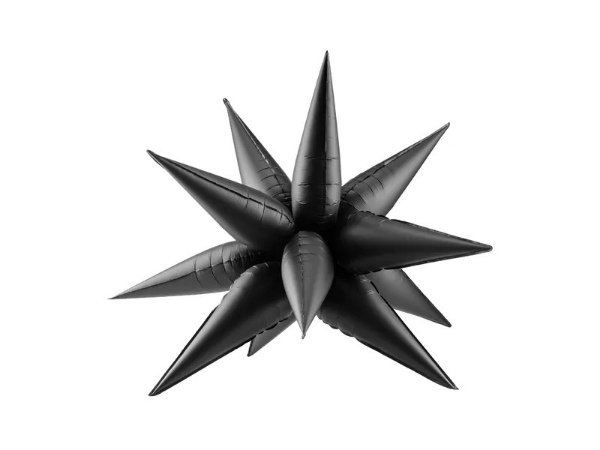 Dekorační Hvězda 3D černá 70 cm