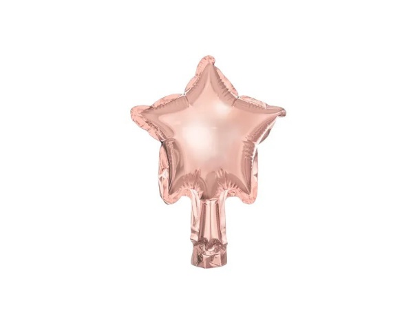 Foliový balonek hvězda rosegold 25 cm - 25ks