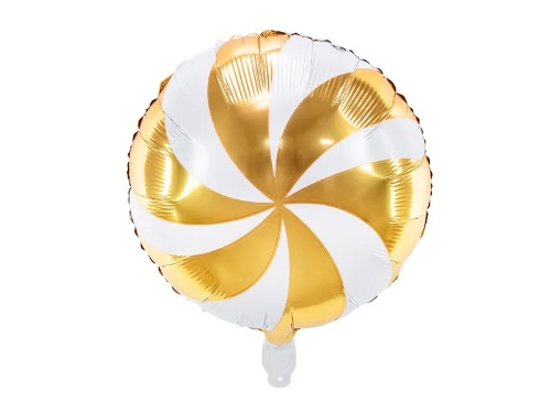 Levně Foliový balonek bonbón zlatý 45 cm