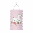 Obrázek Závěsný lampion válec - bílá labuť - 28 cm