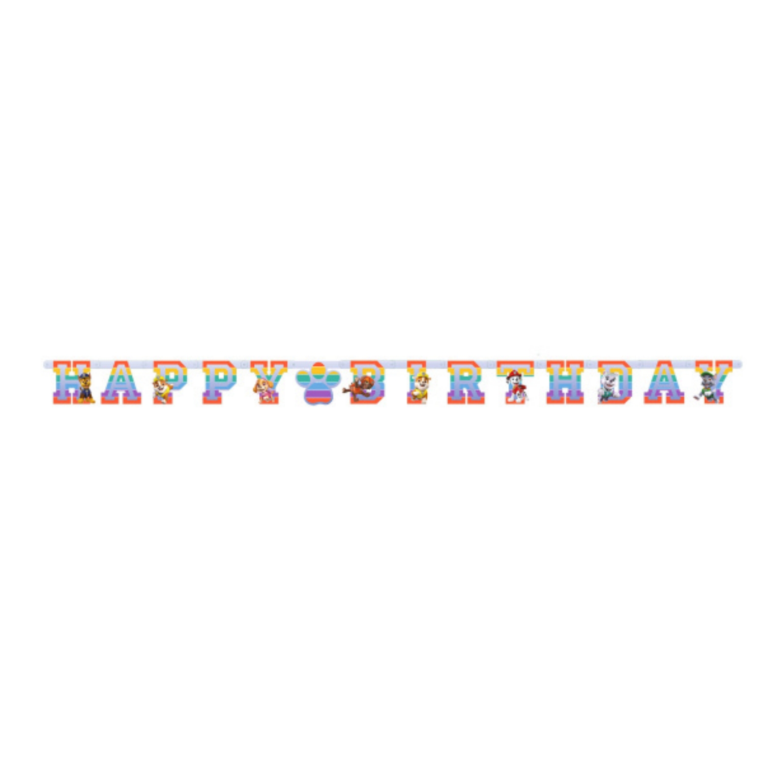 Levně Party nápis Happy Birthday - Tlapková patrola - 180 x 15 cm