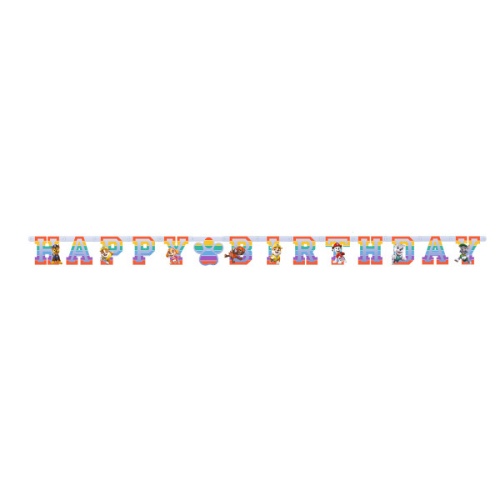 Levně Party nápis Happy Birthday - Tlapková patrola - 180 x 15 cm