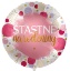 Obrázek Foliový balonek Šťastné narodeniny SK - Pink Birthday 43 cm