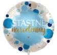 Obrázek Foliový balonek Šťastné narodeniny SK - Blue Birthday 43 cm