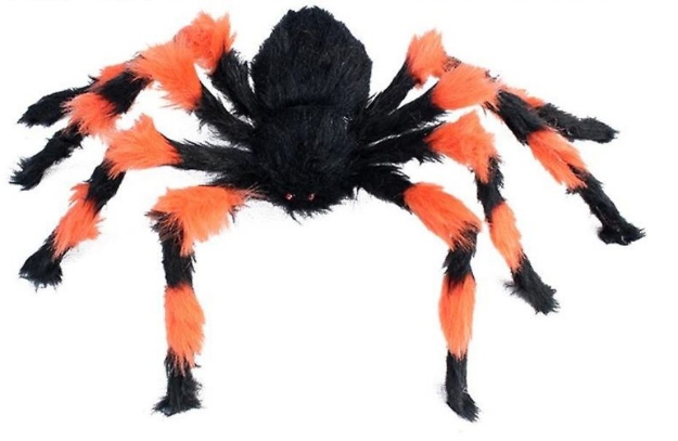 Obrázek z Halloweenská dekorace - pavouk velký  černo-oranžový -  75 cm 