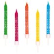 Obrázok z Tortové sviečky s nápisom Happy Birthday 6,3 cm - 10 ks