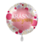 Obrázok z Fóliový balónik Krásne narozeniny CZ - Pink Birthday - 43 cm