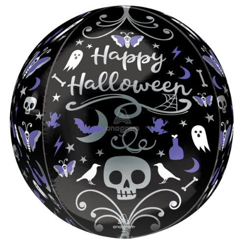 Fóliový balónik gule Orbz Happy Halloween 40 cm