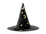 Obrázok z Čarodejnícky klobúk čierny s hviezdami