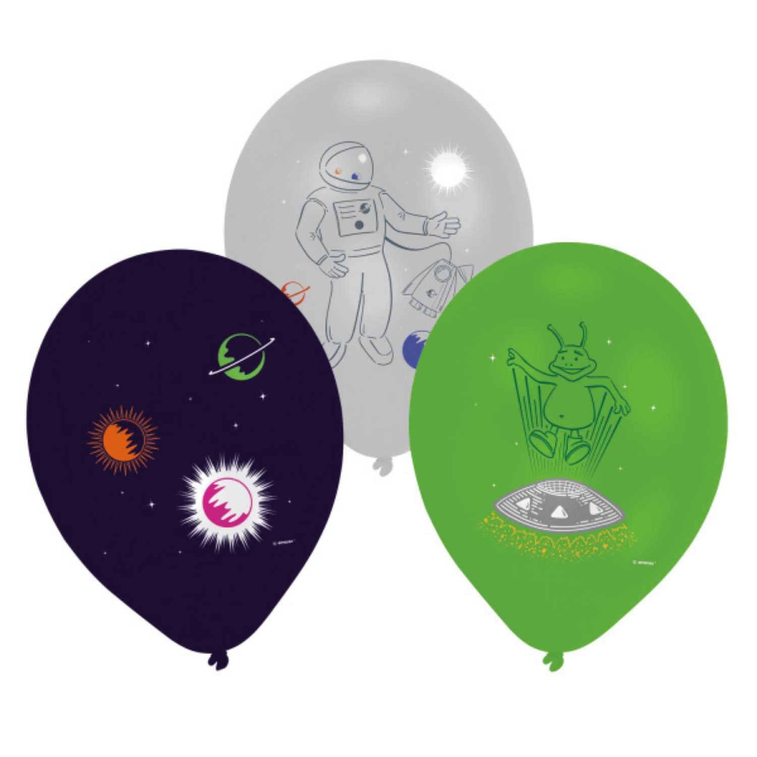Levně Latexové balonky Vesmír 27,5 cm - 6 ks