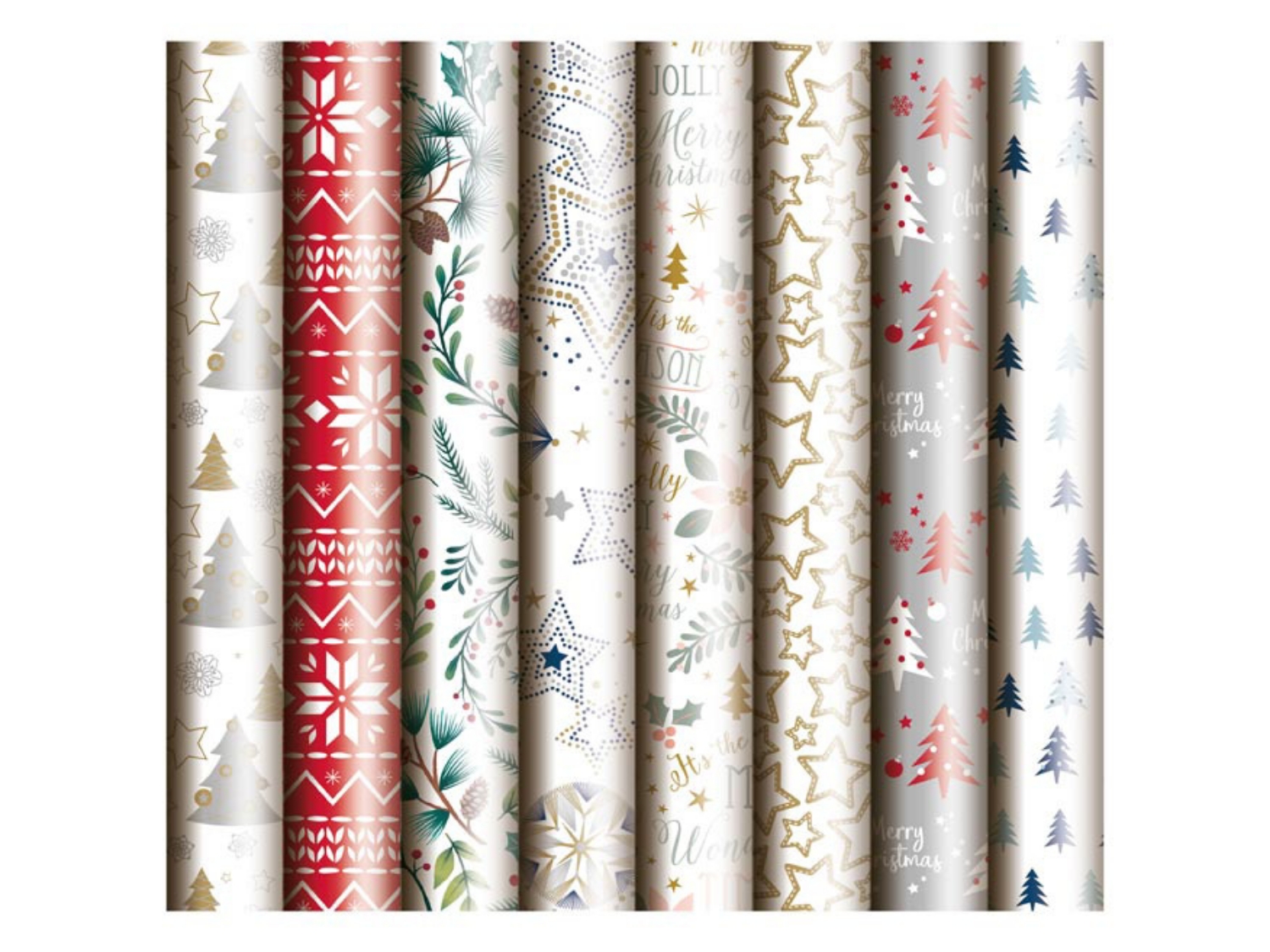 Balící papír vánoční role 1000x70 mix