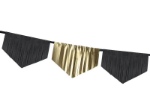 Obrázok z Girlanda Střapce Černo-zlatá retro - 3m