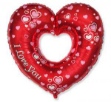 Picture of Foliový balonek srdce s otvorem - i love you 60 cm
