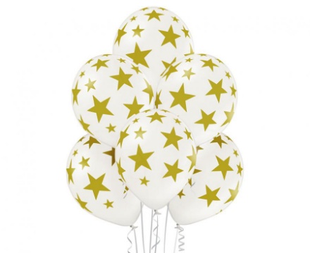 Obrázek Latexové balonky hvězdy 30 cm - 6 ks