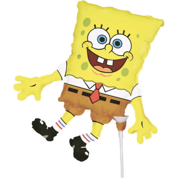 Obrázek z Balónky na tyčku - Sponge Bob 30x30 cm - 5 ks 