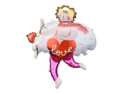 Obrázek Foliový balonek Valentýnský andělíček - Cupid 82x99 cm