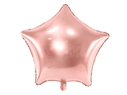Fóliový balónik hviezda rose gold 70 cm
