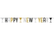 Obrázek Party nápis Happy New Year - Golden Wishes 180 x 15 cm