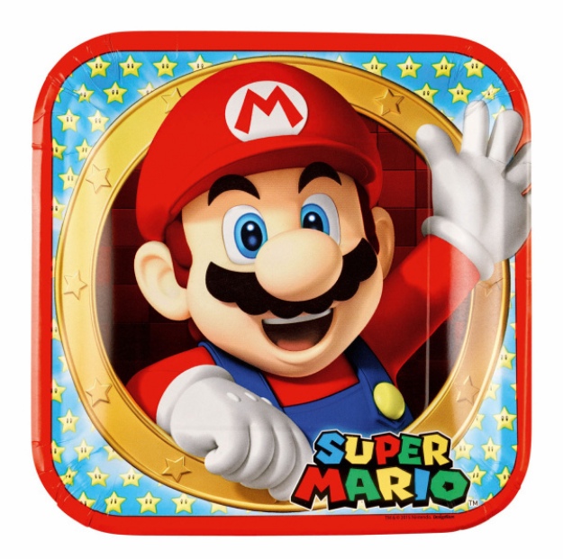 Obrázok z EKO Papierové párty taniera Super Mario 23 cm