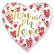 Obrázok z Fóliový balónik srdca You are my love 43 cm - nebalené