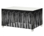 Obrázok z Dekorácia okraja stola - čierne strapce - 300 cm