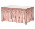 Obrázok z Dekorácia okraja stola - ružovo zlaté strapce - 300 cm