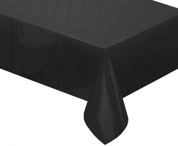 Obrázek z Foliový party ubrus matný černý 137 x 183 cm 