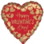 Obrázek Foliový balonek Jumbo zlaté srdce - Happy Valentine's Day 71 cm