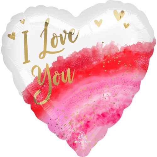 Levně Foliový balonek srdce, I love you - 43cm