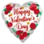 Obrázek Foliový balonek Jumbo satin srdce - Happy Valentine's Day  