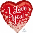 Picture of Foliový balonek srdce červené - I love you - 43 cm