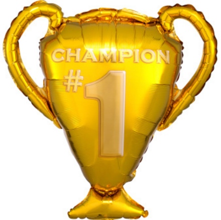 Obrázek Foliový balonek zlatá trofej  - 63 x 71 cm