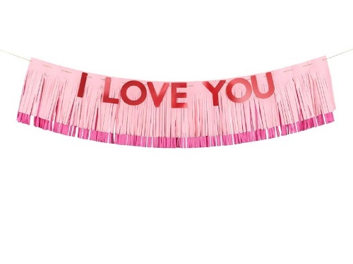 Levně Party nápis I LOVE YOU - 150 x 30 cm