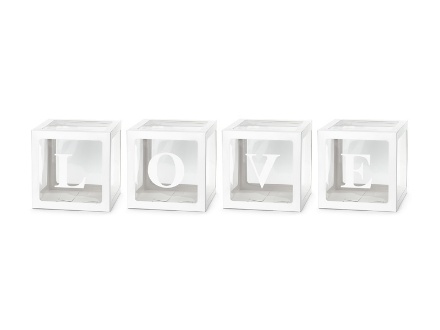 Obrázek Krabice na balónky Love - 4 x 30 cm
