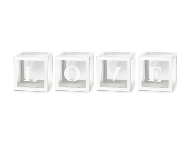 Obrázok z Škatule na balóniky Love - 4 x 30 cm