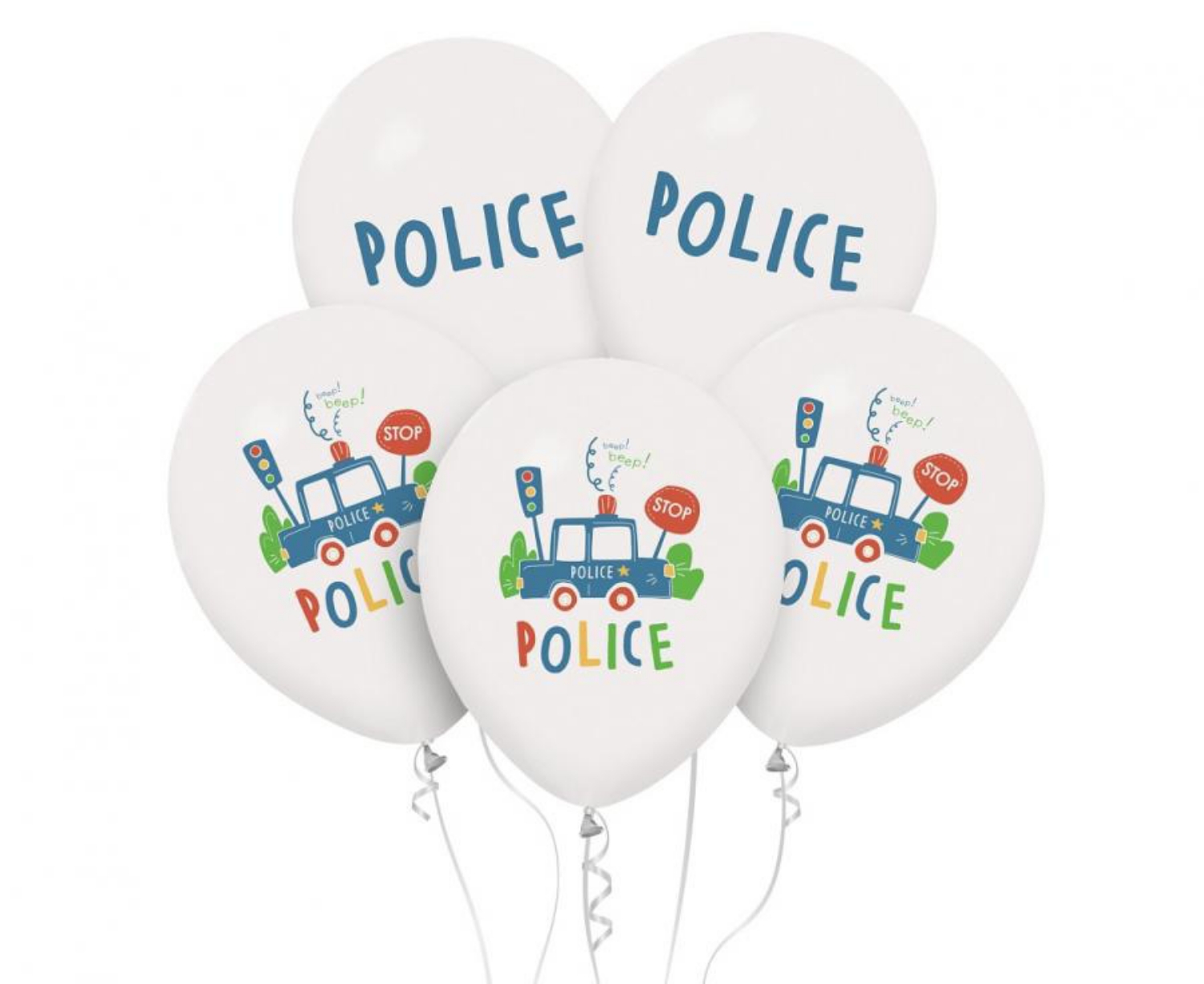 Levně Latexové balonky policejní 30 cm - 5 ks