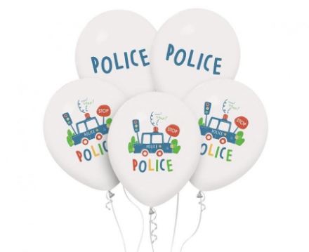 Obrázek Latexové balonky policejní 30 cm - 5 ks