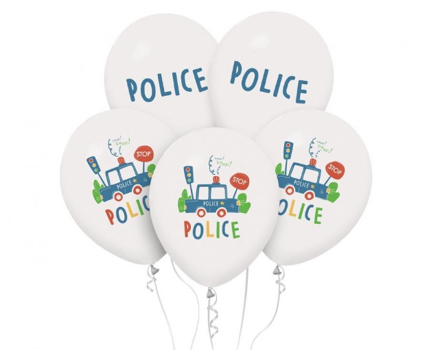Obrázok z Latexové balóniky policajné 30 cm - 5 ks