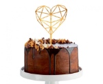 Obrázok z Dekorácia na tortu Diamant - zlatá - 16 x 10 cm